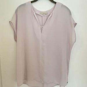 Soft Lilac short sleeve blouse